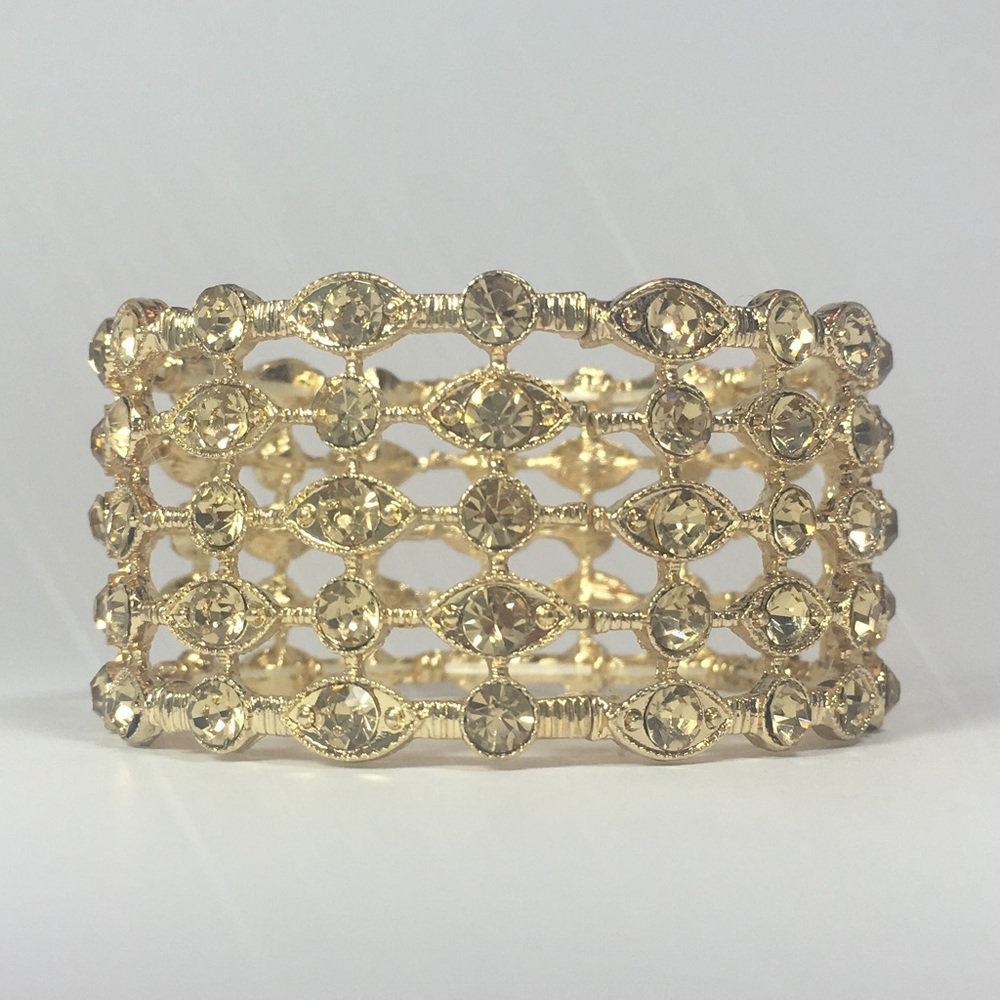 🚡Sydney Bracelet - Gold Tone w/ Gold Crystals