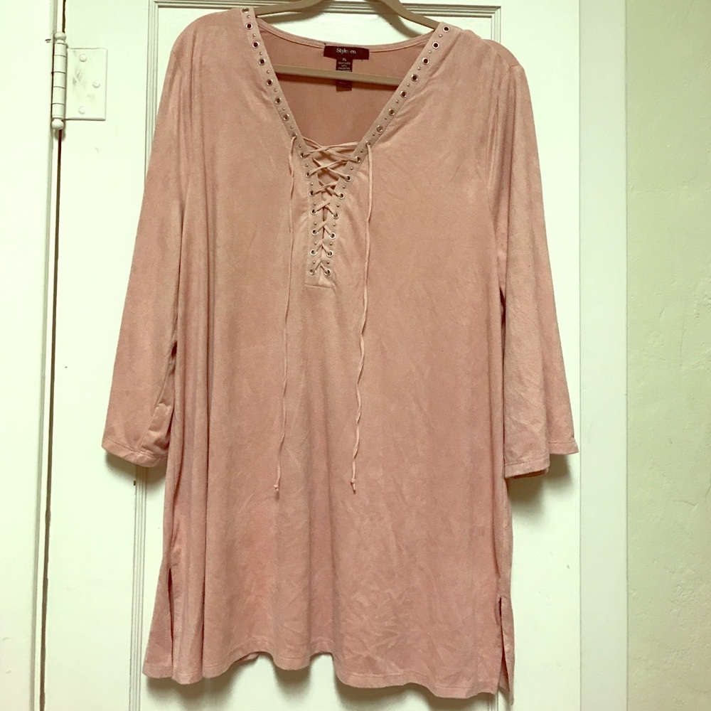 Faux suede shirt