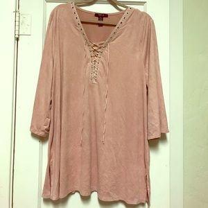 Faux suede shirt