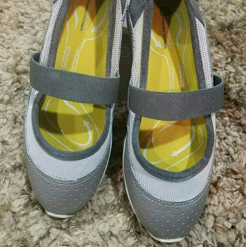 Rockport New Mary Jane 's...grey and white sz 6