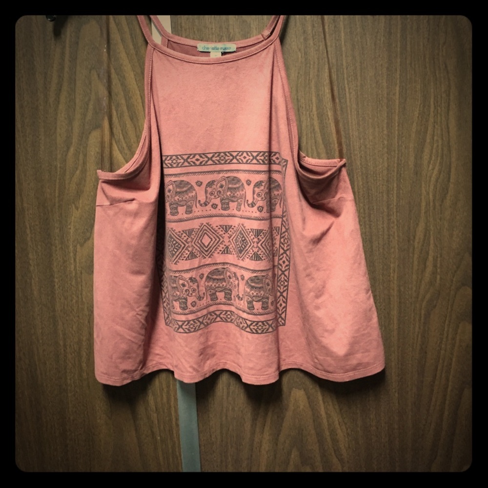 Suede pink top.