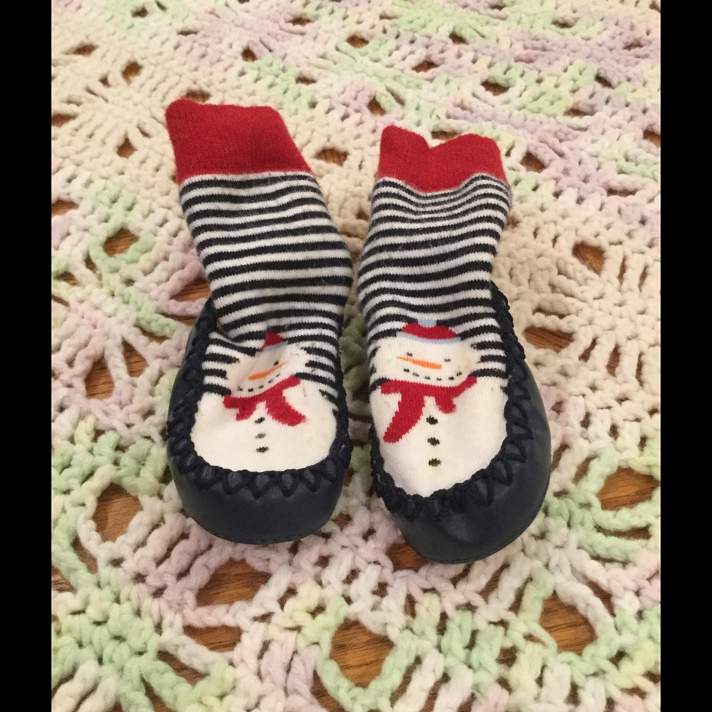 Cute snowman socks shoes