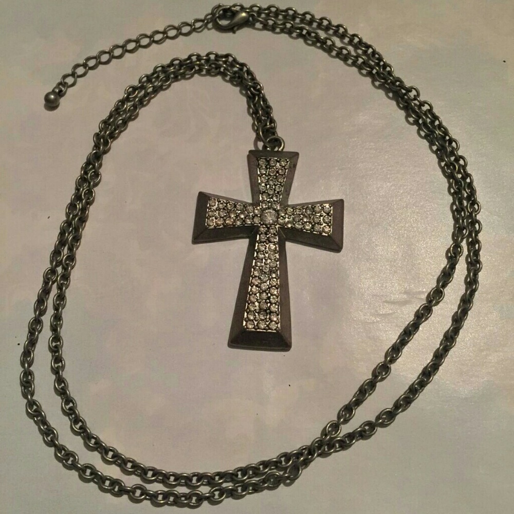 Distressed Cross Necklace