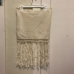 Cream knit skirt