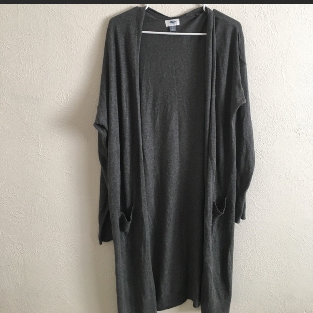 Long grey cardigan