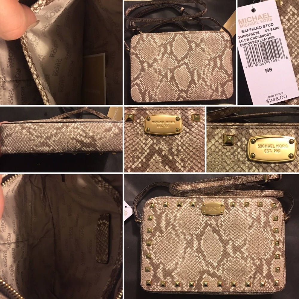 🚫SOLD🚫 MK Crossbody Studded Python 💕💕