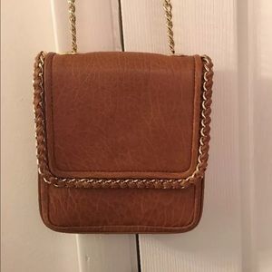 Henri Bendel Brown Leather Crossbody Bag NWT