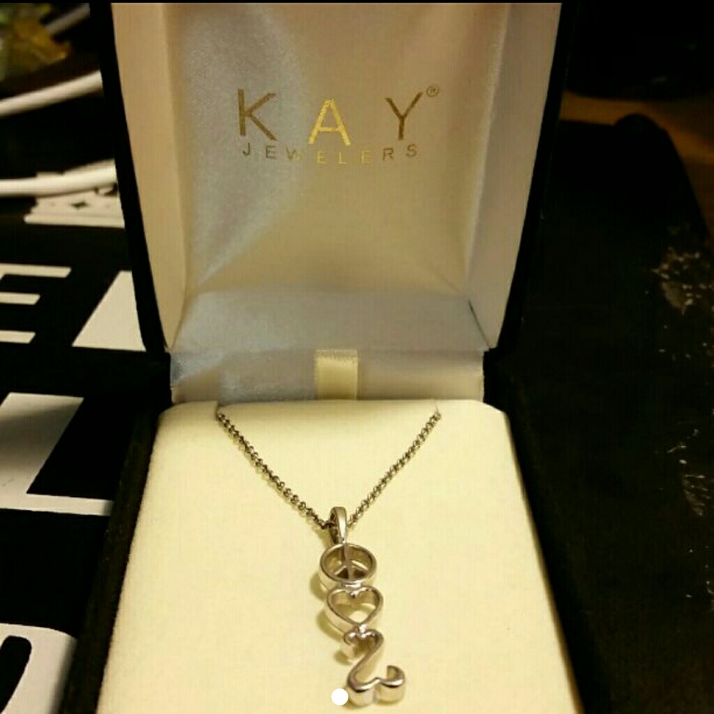 Sterling Silver Open Heart Necklace