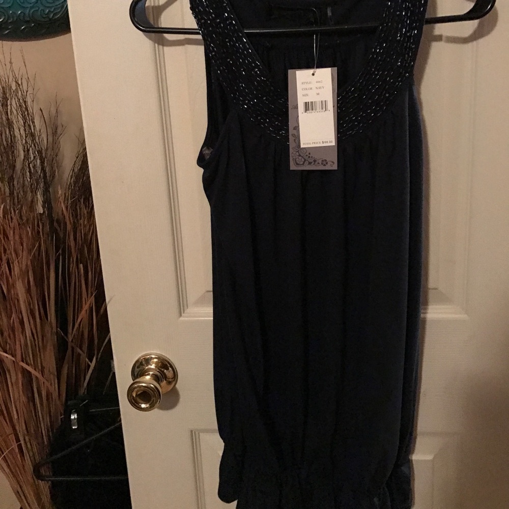 Navy Blue Casual Top