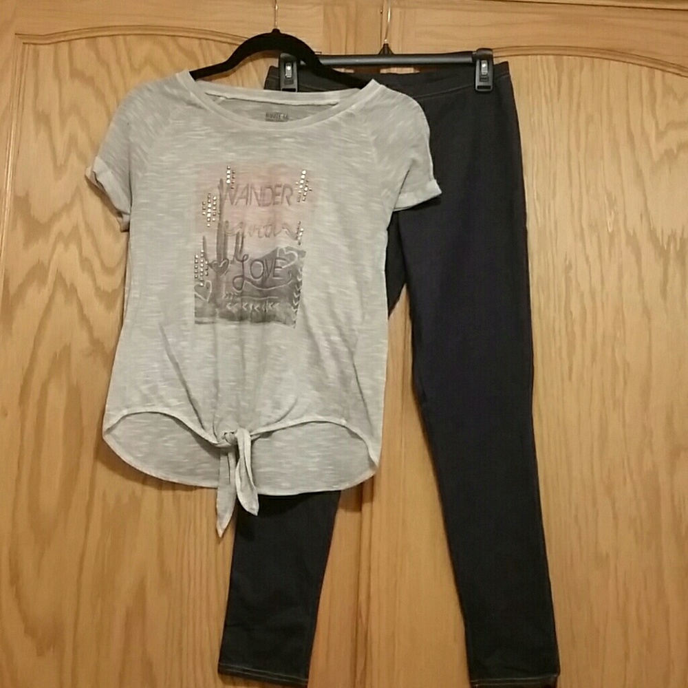 Route 66 Girls Top and Leggings