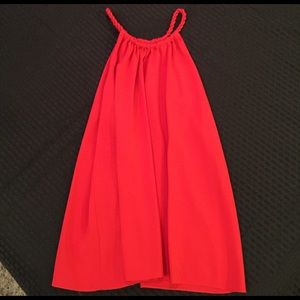Rachel Roy red/orange braided halter sz S