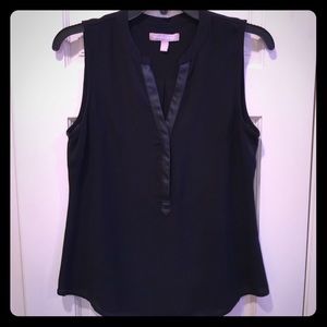 Banana Republic Blouse w/leather detail