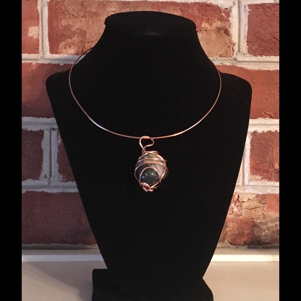 Gorgeous Handcrafted Semi-precious Stone, Copper!!