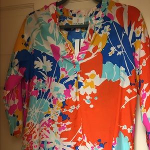 NWT Julie Brown floral silk shirt - size 2