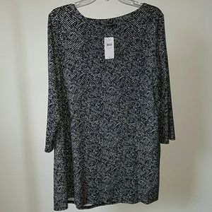 J.Jill stylish grey and black tunic