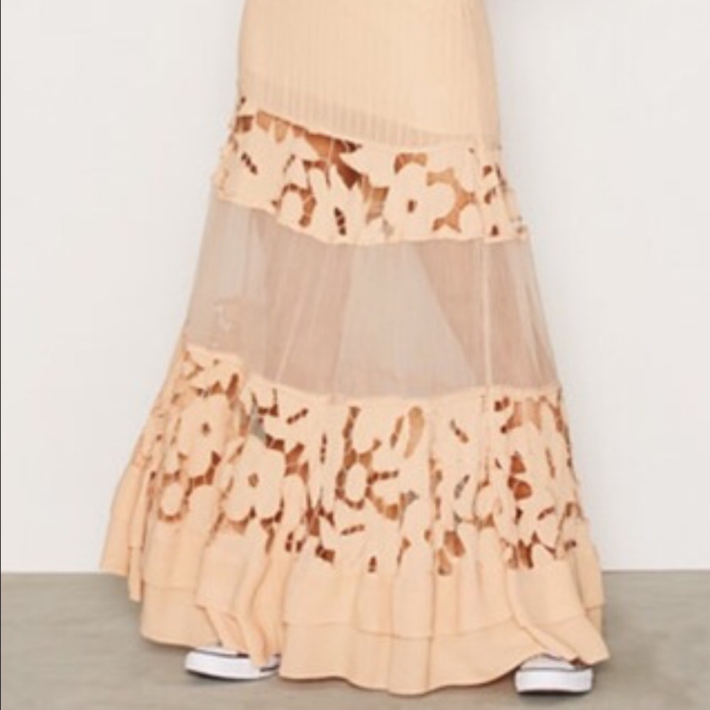 FREE PEOPLE maxi chiffon  skirt - Picture 4 of 4