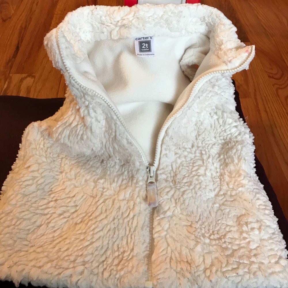 Super Cozy Toddler White "Fur" Vest