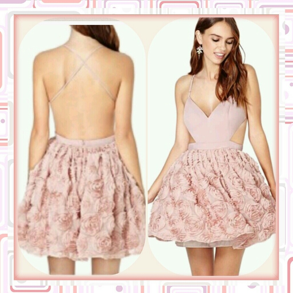 NastyGal Blushing Blooms Dress *Fits like Size 12*