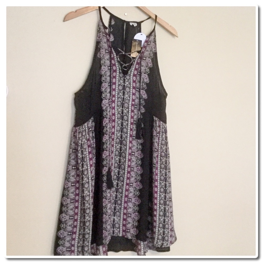 NWOT Lace Up Dress - Picture 6 of 6