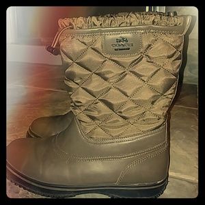 Coach brown winter boots