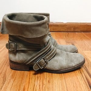 LEATHER Boho Ankle Boots (only worn twice)