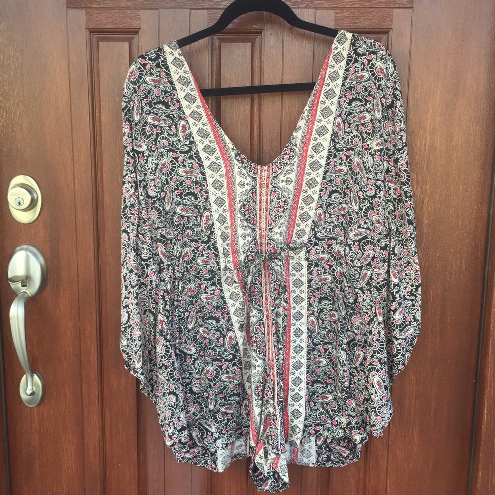 Angie paisley patterned romper
