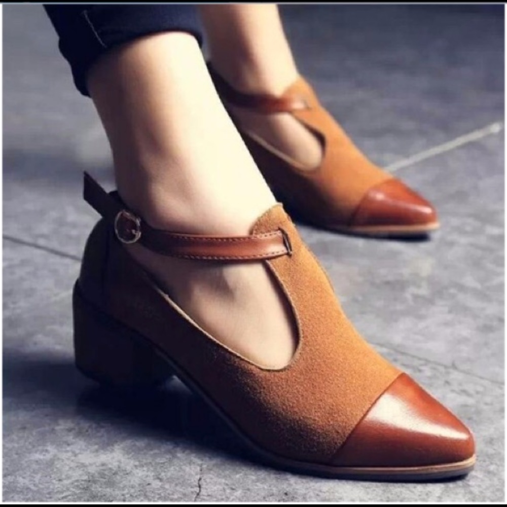 Vintage Oxford Pointed Buckle Shoes size 6 NWOT