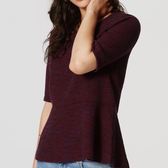 LOFT Tops - Loft melange peplum top XS