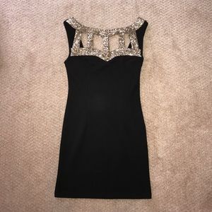 LBD with gold sequins