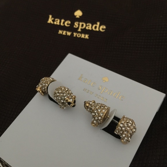 SOLD Kate Spade ♠️ Cold Comforts Polar Bear Studs - Picture 5 of 6