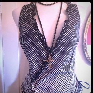 AX Armani Exchange Variegated Pixel Wrap Top