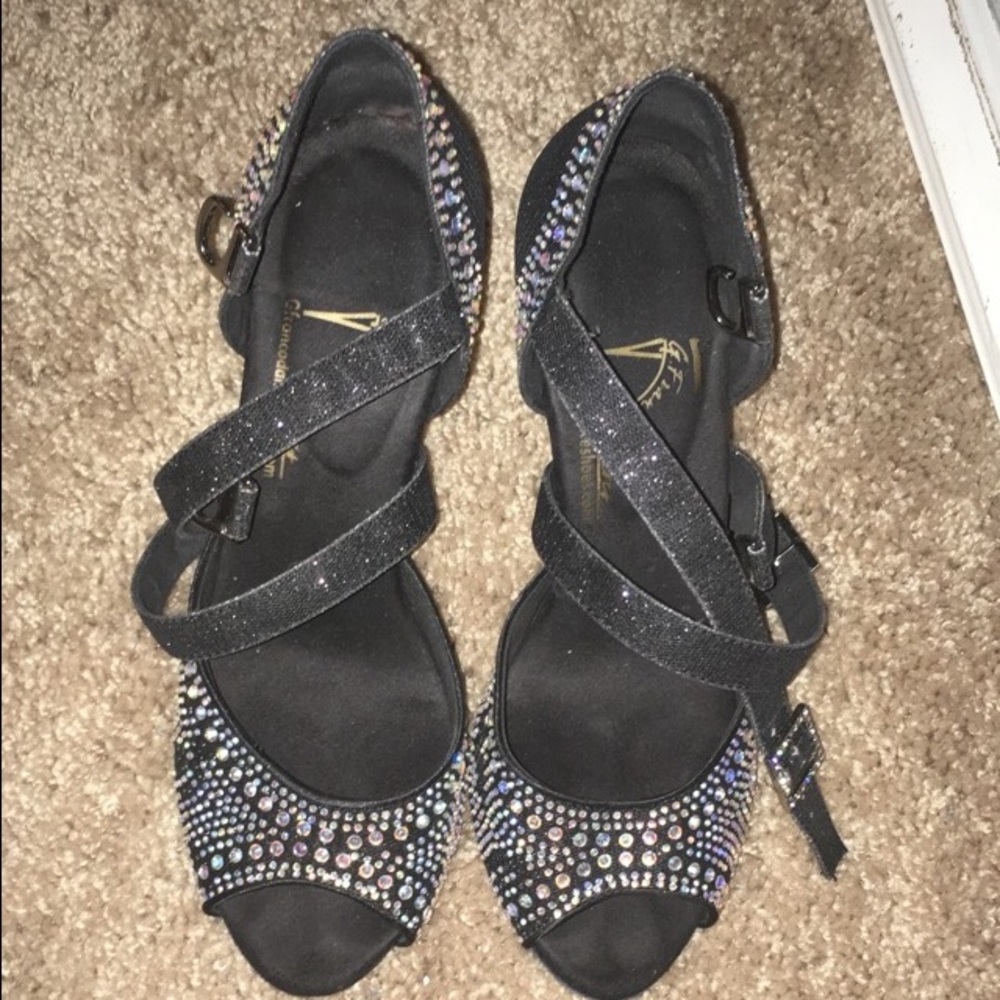 GFranco sparkle dance heels.