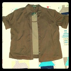 **SOLD** Ralph Lauren button down & tank set