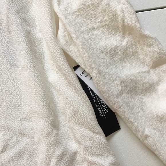 NEW White CZ Button Blouse - Picture 3 of 7