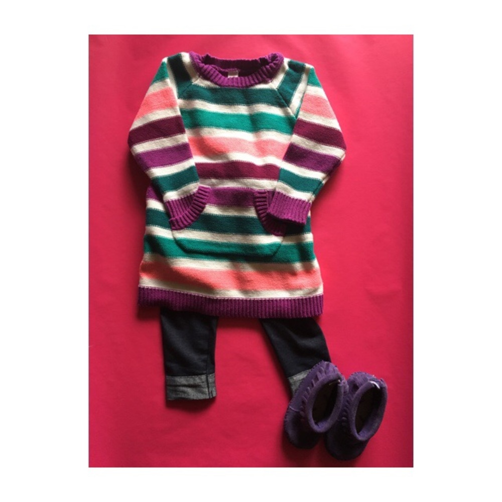 Striped sweater dress