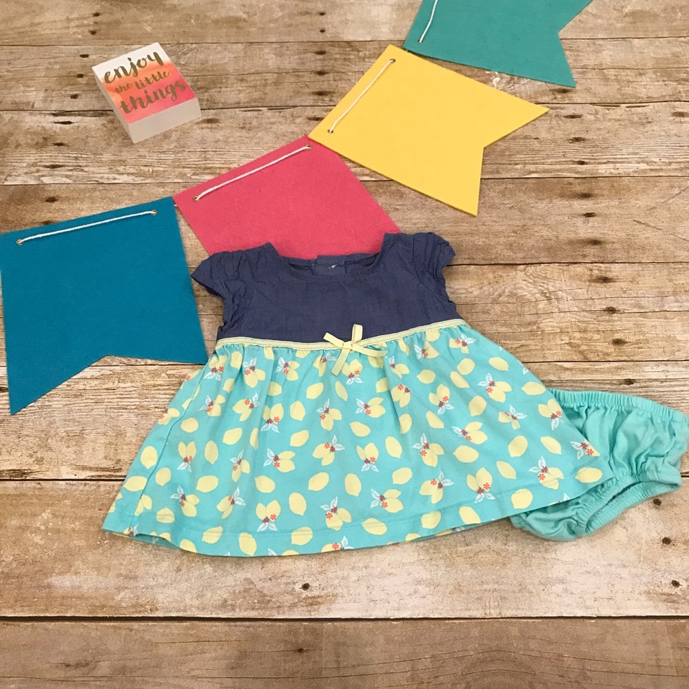 Cherokee denim & cotton Lemon dress