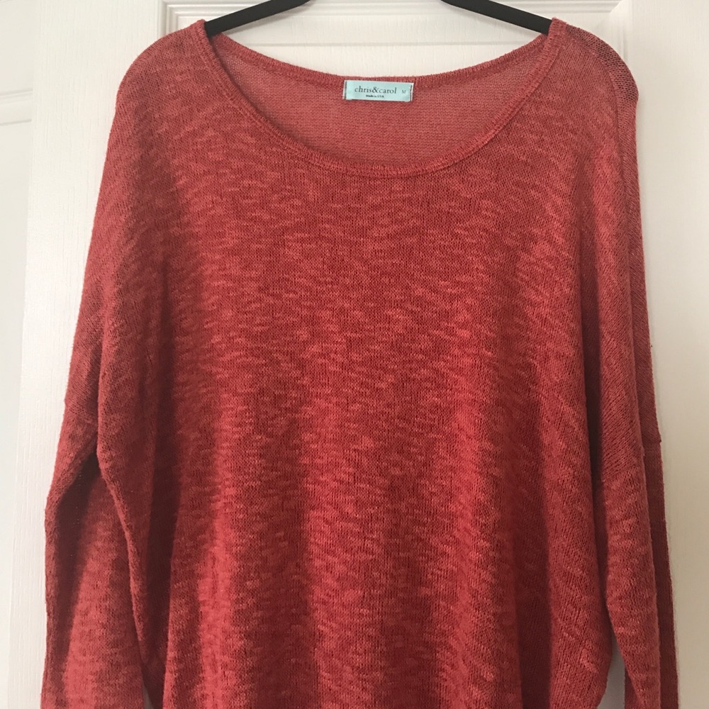 Orange sweater top