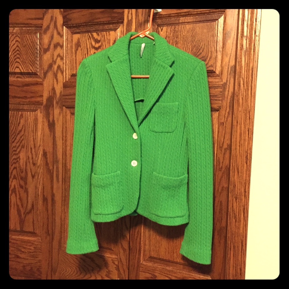 🍀IISLI🍀 Green Cashmere Blaser