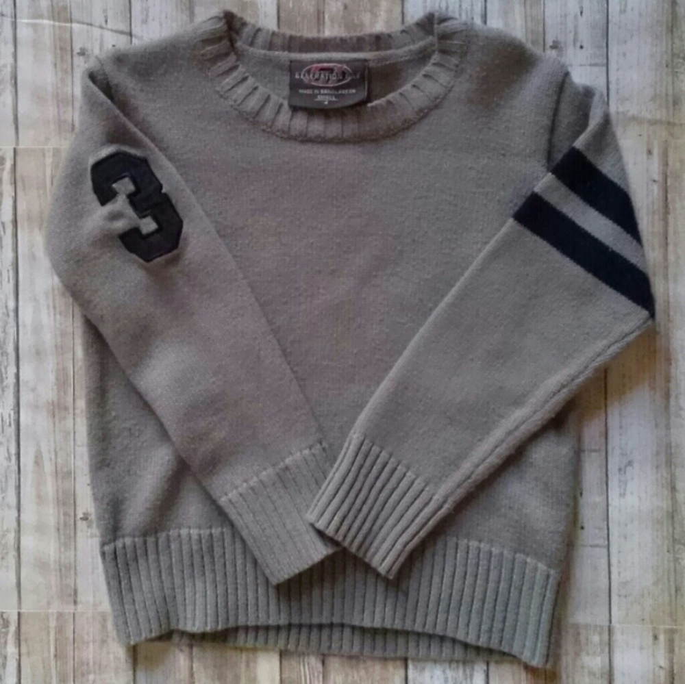 Crew neck varsity sweater