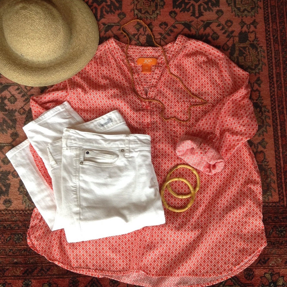 Light-weight 100% cotton tunic/blouse/pullover