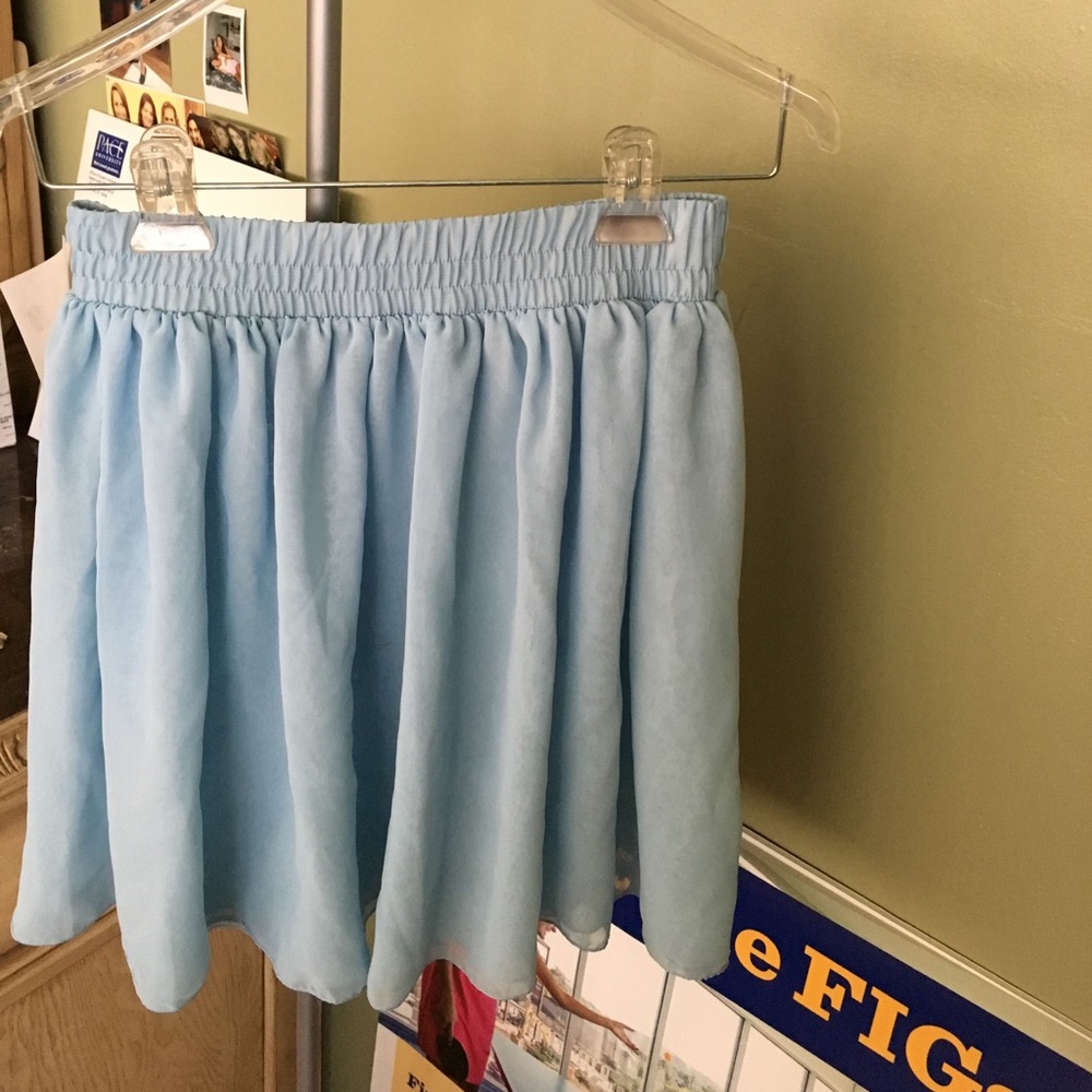 American apparel baby blue high skirt