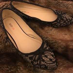 JustFab lace flats