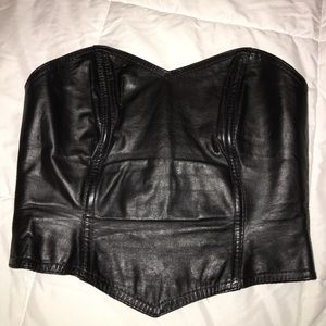 Leather bustier