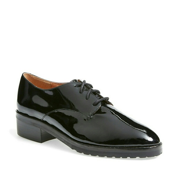 Rebecca minkoff "phoebe" oxfords NOT shiny black - Picture 1 of 5