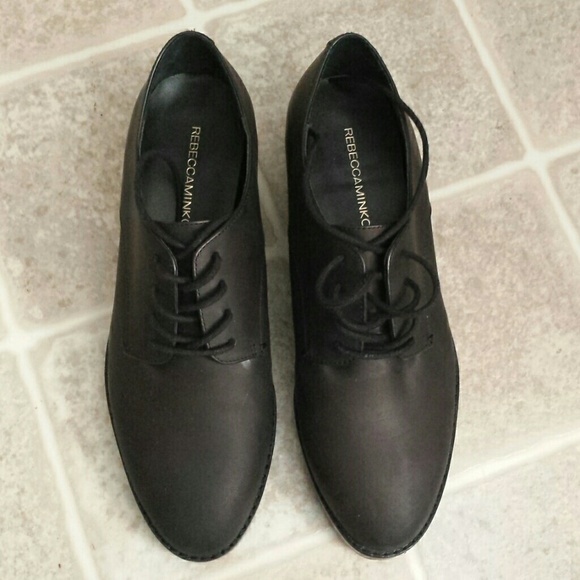 Rebecca minkoff "phoebe" oxfords NOT shiny black - Picture 2 of 5