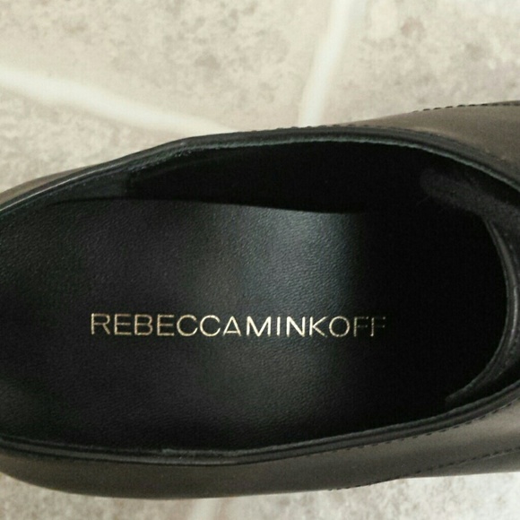 Rebecca minkoff "phoebe" oxfords NOT shiny black - Picture 5 of 5