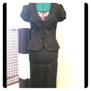 Black Studio Y 3 piece suit.