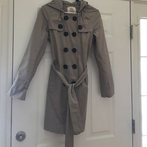 Taupe belted trench coat!