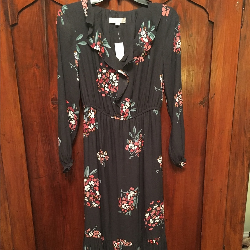 Floral long dress, brand new