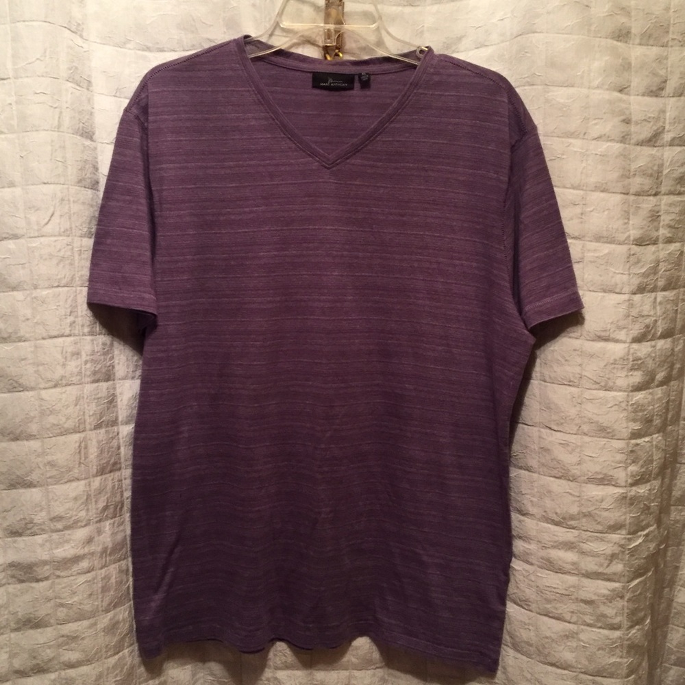 Men's Purple V neck tee shirt XL